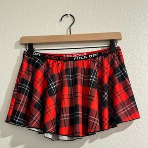 Vibes Fantasy Lingerie Plaid Skirt